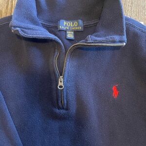 Boys Polo Ralph Lauren Navy Half-Zip Sweater | M (10-12)